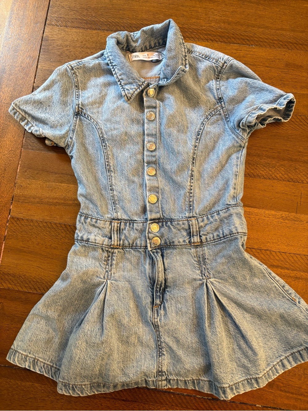 Zara girls denim dress size 7